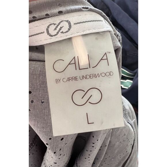 Calia By Carrie Underwood Gray Anywhere Perforated Half Zip Jacket Size Large - Picture 6 of 9